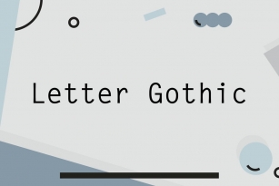 Letter Gothic Font Font Download