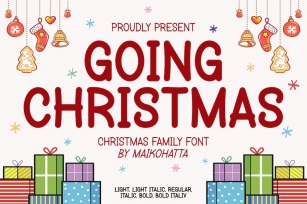 Going Christmas - Christmas Family Font Font Download