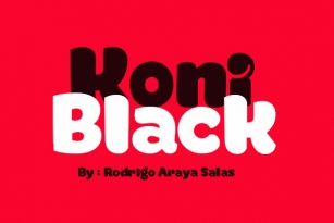 Koni Black Font Font Download