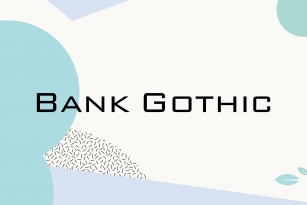 Bank Gothic Font Font Download