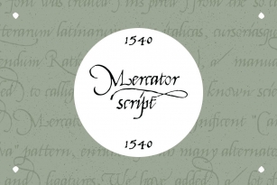 1540 Mercator Script Font Font Download