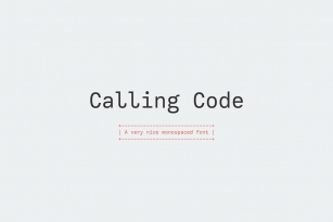 Calling Code Font Font Download