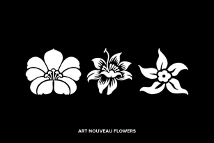 Art Nouveau Flowers Font Font Download