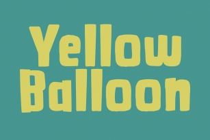 Yellow Balloon Font Font Download