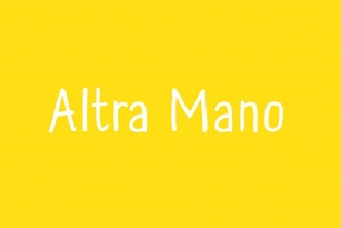 Altra Mano Font Font Download