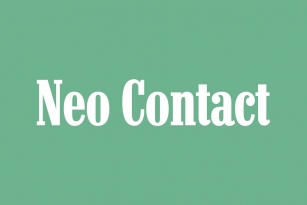 Neo Contact Marlboro Font Font Download