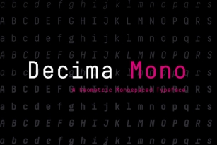 Decima Mono Font Font Download