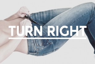 Turn Right Display Font Font Download