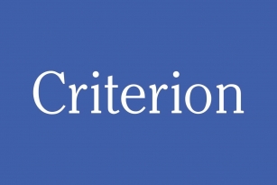 Criterion Font Font Download