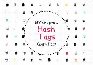 BM Graphics - Hash Tags Font Font Download