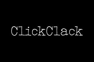 Click Clack Font Font Download