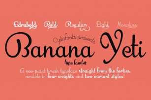Banana Yeti Font Font Download