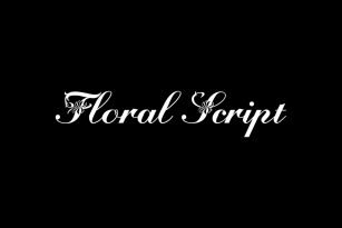 Floral Script Font Font Download