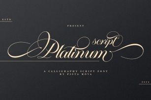 Platinum Script Font Font Download