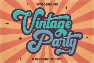 Vintage Party Font Font Download