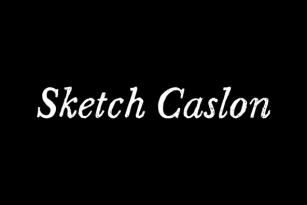 Sketch Caslon Italic Font Font Download