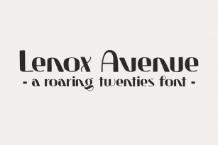 Lenox Avenue Font Font Download