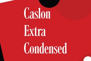 Caslon Extra Condensed Font Font Download
