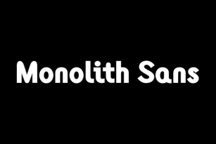 Monolith Sans Font Font Download