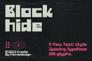 Blockhide - A Modern Techno Font Font Download