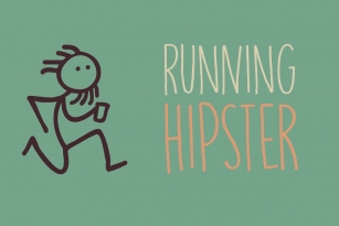 Running Hipster Font Font Download