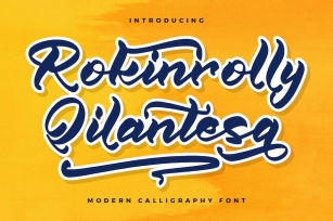 Rokinrolly Qilantesa Modern Calligraphy Font Font Download