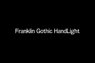 Franklin Gothic Hand Light Font Font Download