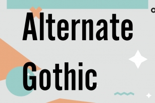 Alternate Gothic Font Font Download