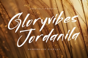 Gloryvibes Jordanila Handbrush Display Font Font Download
