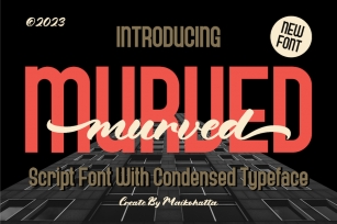 Murved - Script Font with Condensed Typeface Font Download