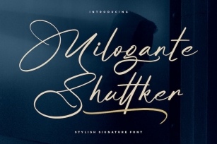 Milogante Shuttker Stylish Signature Font Font Download