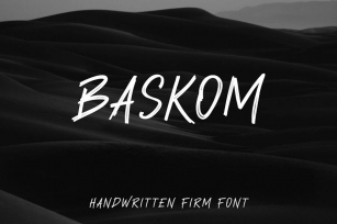 Baskom - Handwritten Firm Font Font Download