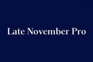 P22 Late November Pro Font Font Download