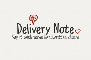 Delivery Note Font Font Download
