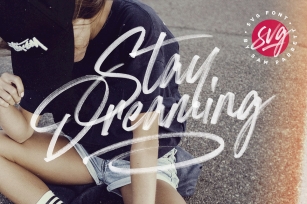 Stay Dreaming SVG Font Font Download