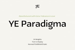 YE Paradigma Font Font Download