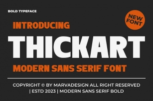 Thickart - A Modern Sans Serif Font Font Download