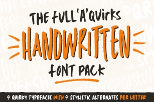 FullAQuirks Handwritten Fonts Pack Font Download