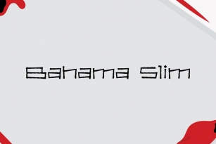 Bahama Slim Font Font Download
