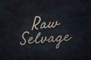 Raw Selvage Font Font Download