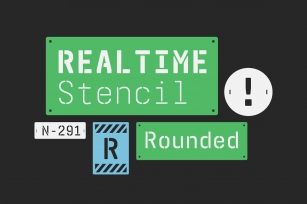 Realtime Stencil Rounded Font Font Download