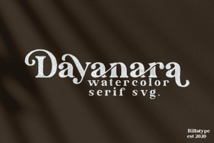 Dayanara - Watercolor SVG Font Font Download
