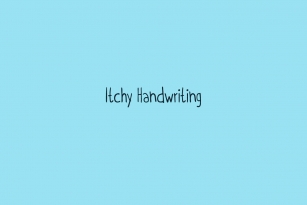 Itchy Handwriting Font Font Download