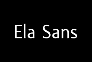 Ela Sans Font Font Download