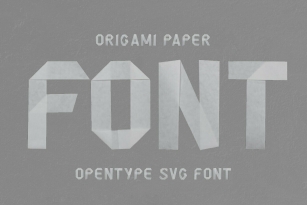 Origami Paper SVG Font Font Download