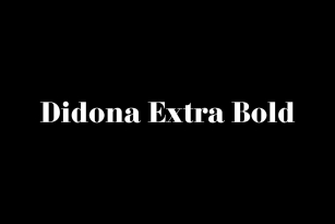 Didona Extra Bold Font Font Download