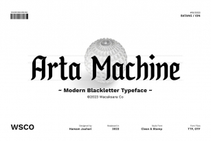 Arta Machine Font Font Download