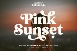 Pink Sunset Font Font Download