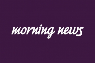 Morning News Font Font Download