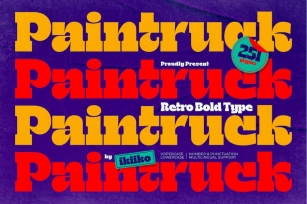 Paintruck - Retro Bold Font Font Download
